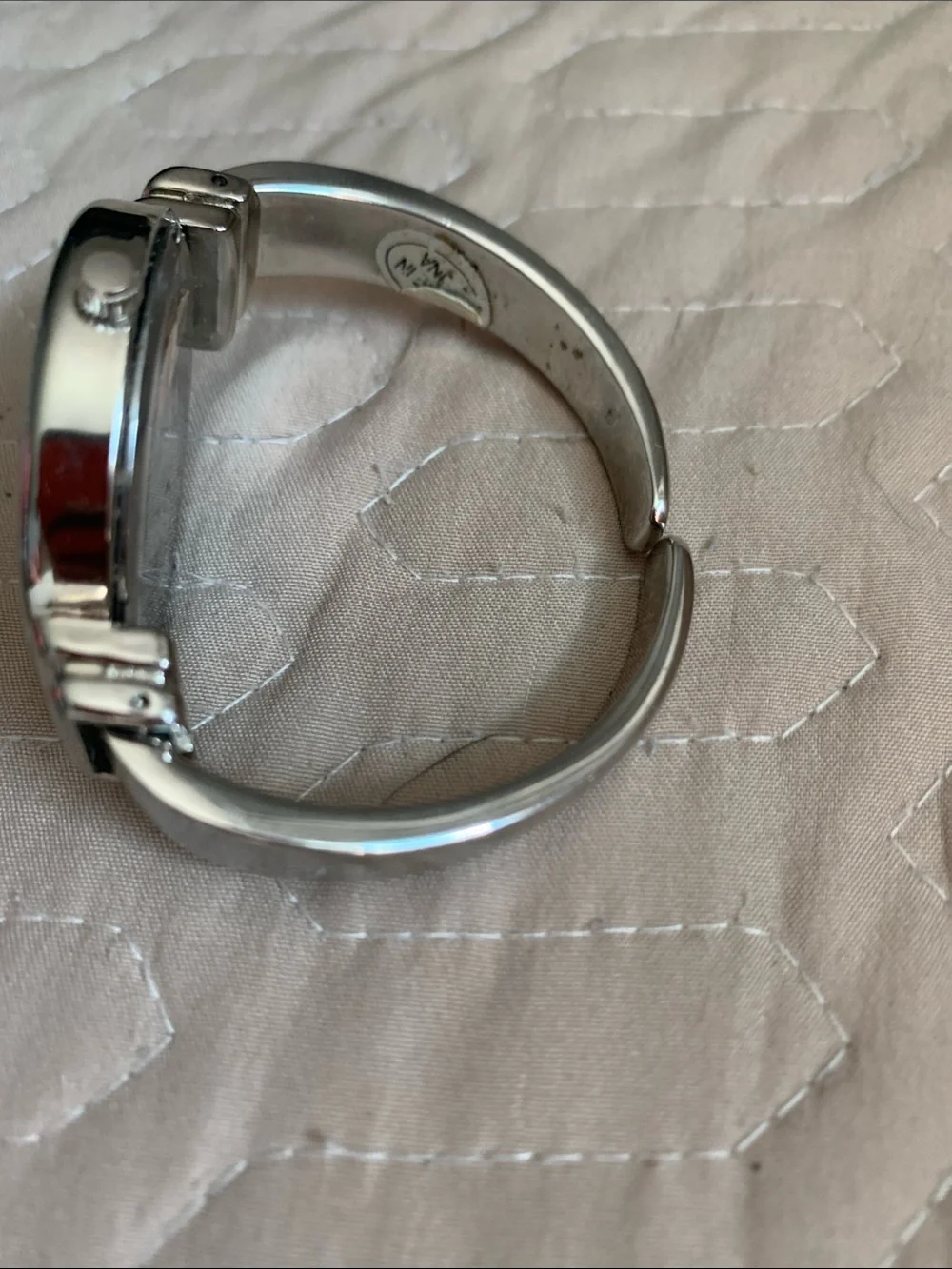 Vintage 90s Geneva Yellow Smiley Face Dial Silver-Tone Watch. need battery